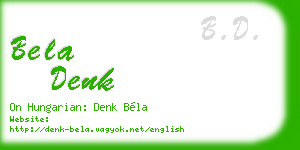 bela denk business card