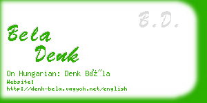 bela denk business card